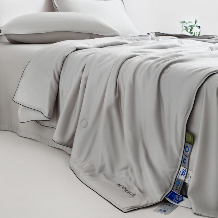 91家纺网 家纺一手货源 找家纺 桂雅居 2025新款100支奥地利进口莱赛尔夏被被子被芯 冰川灰