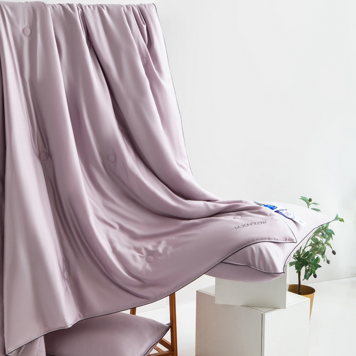 91家纺网 家纺一手货源 找家纺 桂雅居 2025新款100支奥地利进口莱赛尔夏被被子被芯 皓月紫