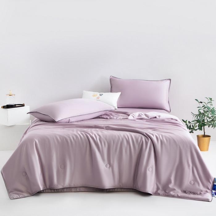 91家纺网 家纺一手货源 找家纺 桂雅居 2025新款100支奥地利进口莱赛尔夏被被子被芯 皓月紫