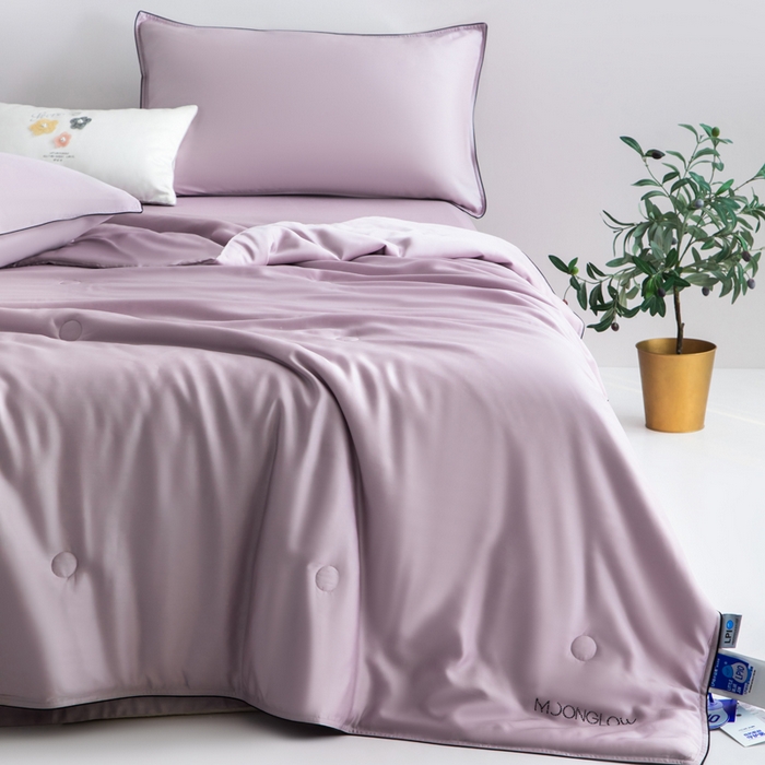 91家纺网 家纺一手货源 找家纺 桂雅居 2025新款100支奥地利进口莱赛尔夏被被子被芯 皓月紫