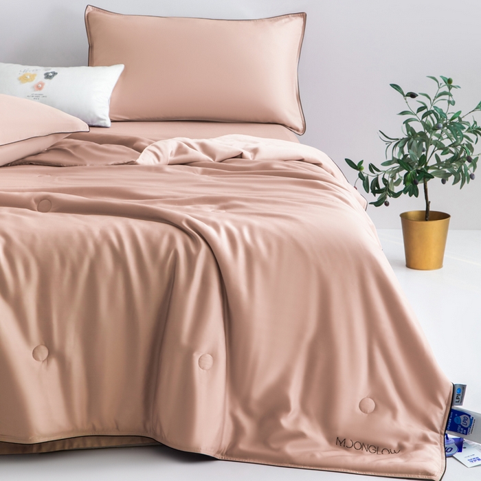 91家纺网 家纺一手货源 找家纺 桂雅居 2025新款100支奥地利进口莱赛尔夏被被子被芯 玫瑰粉