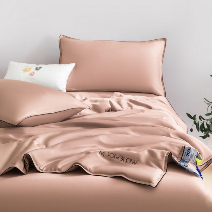 91家纺网 家纺一手货源 找家纺 桂雅居 2025新款100支奥地利进口莱赛尔夏被被子被芯 玫瑰粉