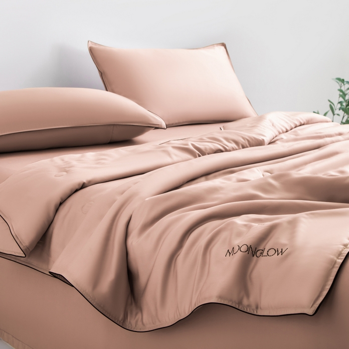 91家纺网 家纺一手货源 找家纺 桂雅居 2025新款100支奥地利进口莱赛尔夏被被子被芯 玫瑰粉