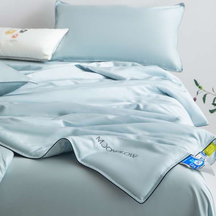 91家纺网 家纺一手货源 找家纺 桂雅居 2025新款100支奥地利进口莱赛尔夏被被子被芯 天空蓝