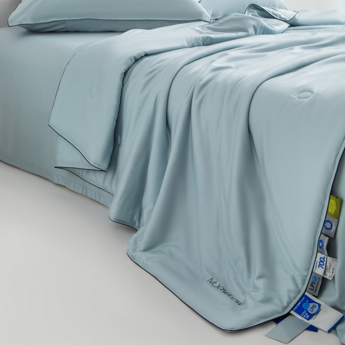 91家纺网 家纺一手货源 找家纺 桂雅居 2025新款100支奥地利进口莱赛尔夏被被子被芯 天空蓝