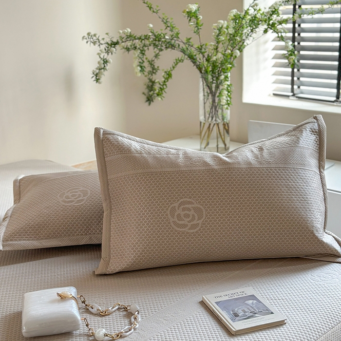 91家纺网 家纺一手货源 找家纺 凉百百 2025新款3D豆豆凉席系列-瑰夏 瑰夏-香槟