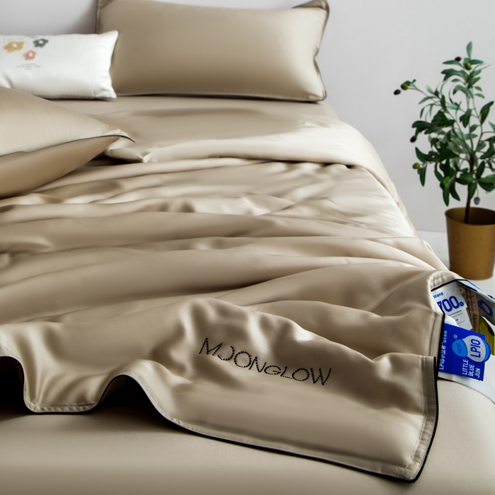 91家纺网 家纺一手货源 找家纺 桂雅居 2025新款100支奥地利进口莱赛尔夏被被子被芯 香槟色