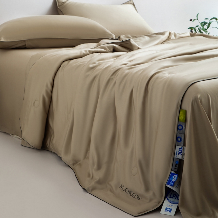 91家纺网 家纺一手货源 找家纺 桂雅居 2025新款100支奥地利进口莱赛尔夏被被子被芯 香槟色