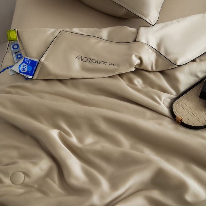 91家纺网 家纺一手货源 找家纺 桂雅居 2025新款100支奥地利进口莱赛尔夏被被子被芯 香槟色