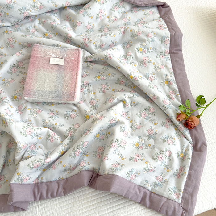 91家纺网 家纺一手货源 找家纺 睡棉坊 2025新款全棉有氧双层纱夏凉被空调被百分百纯棉被芯被子 汐语