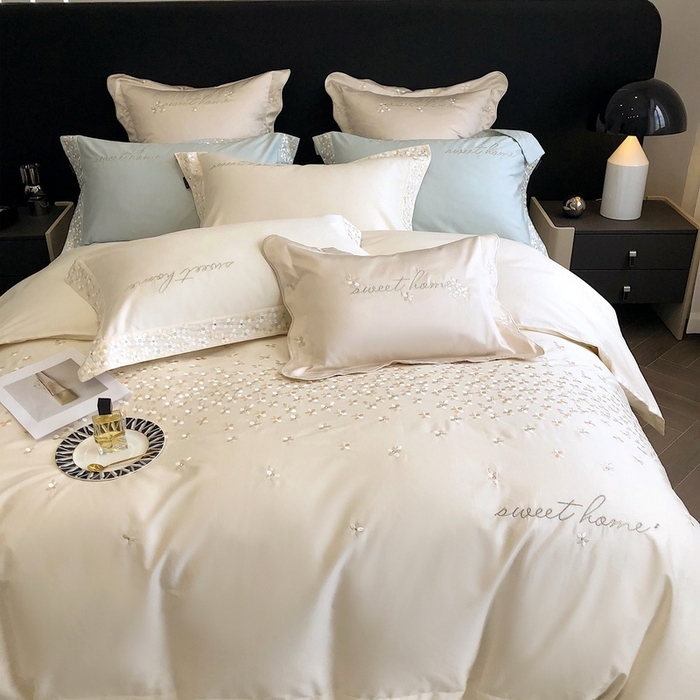 91家纺网 家纺一手货源 找家纺 （总）卡姿家纺 2025新款100支全棉纯棉高端定制四件套—伊莎贝拉