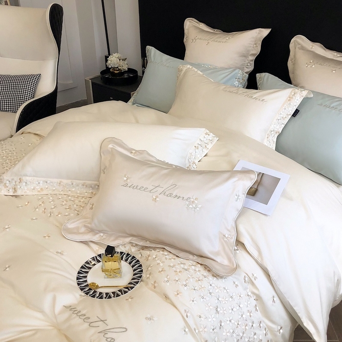 91家纺网 家纺一手货源 找家纺 （总）卡姿家纺 2025新款100支全棉纯棉高端定制四件套—伊莎贝拉