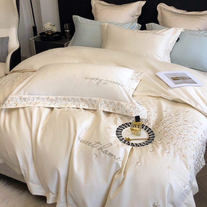 91家纺网 家纺一手货源 找家纺 （总）卡姿家纺 2025新款100支全棉纯棉高端定制四件套—伊莎贝拉