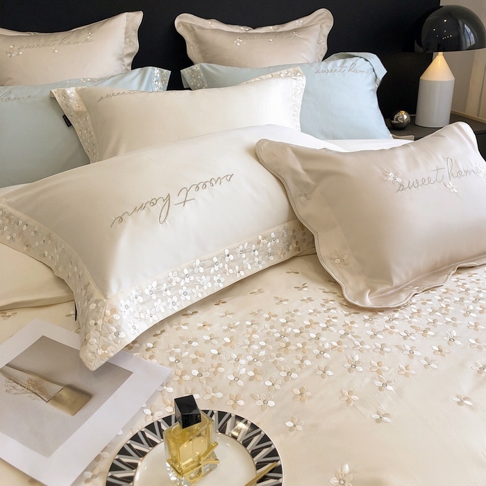 91家纺网 家纺一手货源 找家纺 （总）卡姿家纺 2025新款100支全棉纯棉高端定制四件套—伊莎贝拉