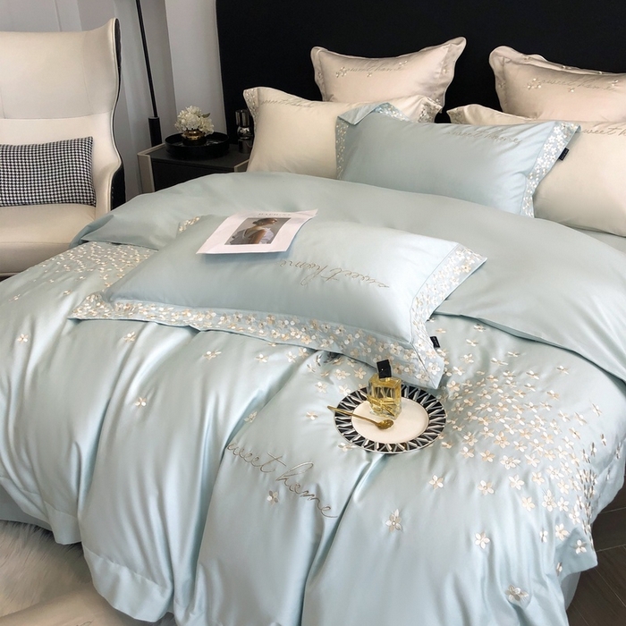 91家纺网 家纺一手货源 找家纺 （总）卡姿家纺 2025新款100支全棉纯棉高端定制四件套—伊莎贝拉