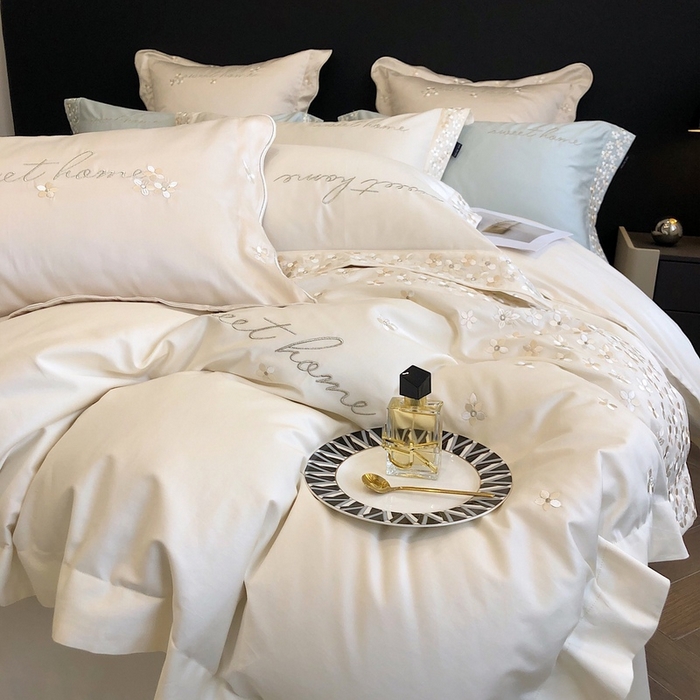 91家纺网 家纺一手货源 找家纺 （总）卡姿家纺 2025新款100支全棉纯棉高端定制四件套—伊莎贝拉