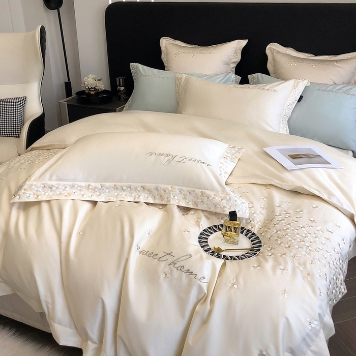 卡姿家纺 2025新款100支全棉纯棉高端定制四件套—伊莎贝拉 伊莎贝拉-白