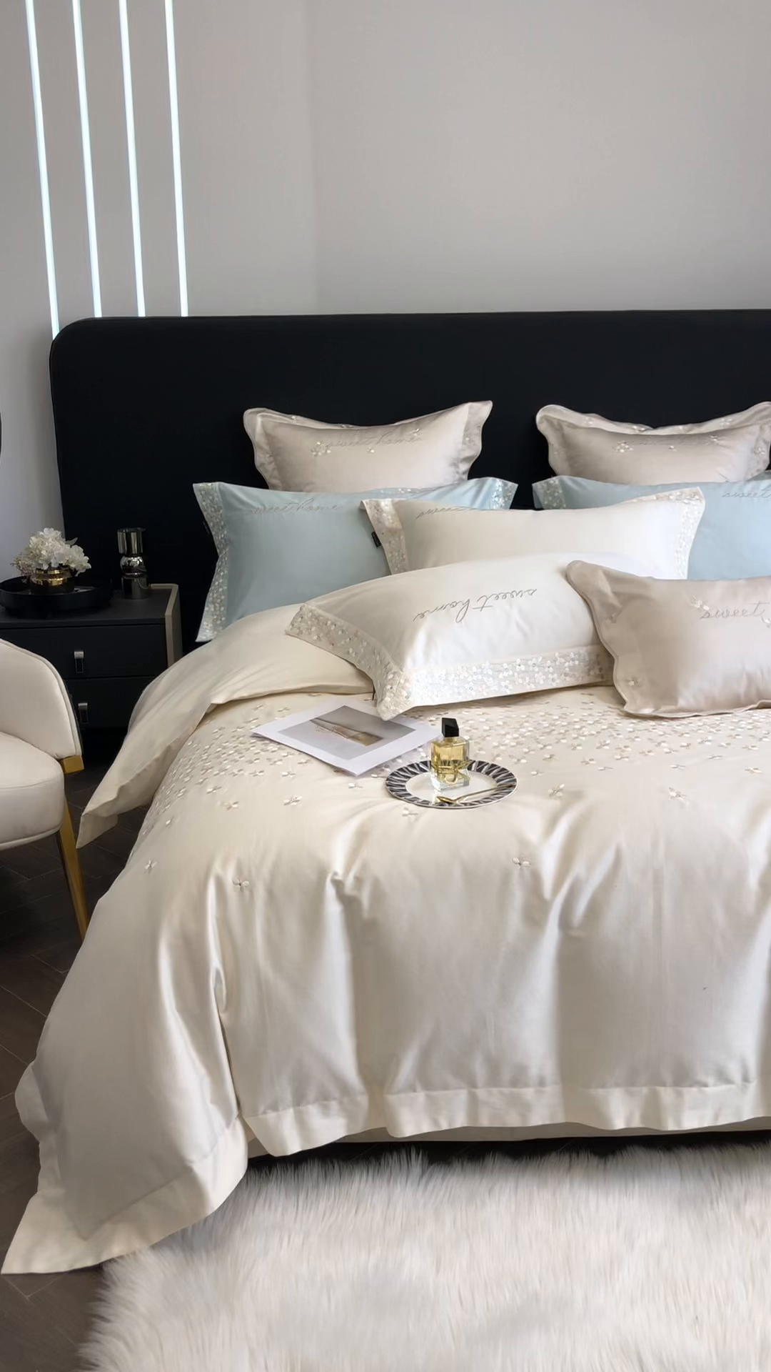 91家纺网 家纺一手货源 找家纺 （总）卡姿家纺 2025新款100支全棉纯棉高端定制四件套—伊莎贝拉