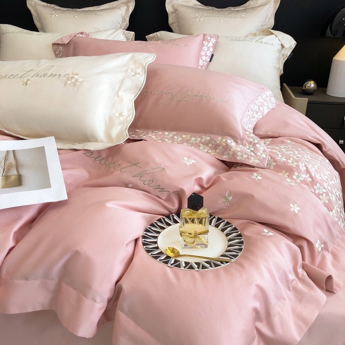 91家纺网 家纺一手货源 找家纺 卡姿家纺 2025新款100支全棉纯棉高端定制四件套—伊莎贝拉 伊莎贝拉-露粉