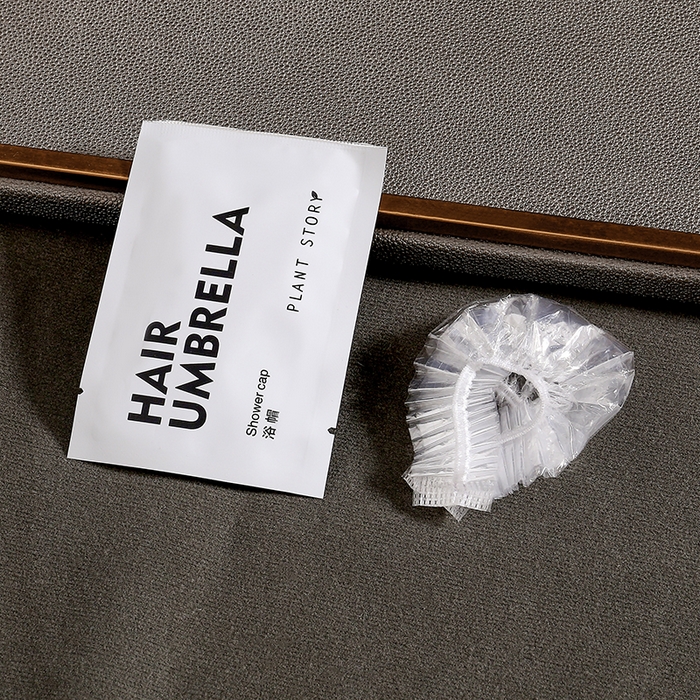 中乾酒店布草2025新款五星级酒店专用日用品系列 白膜浴帽-高压浴帽  100/件