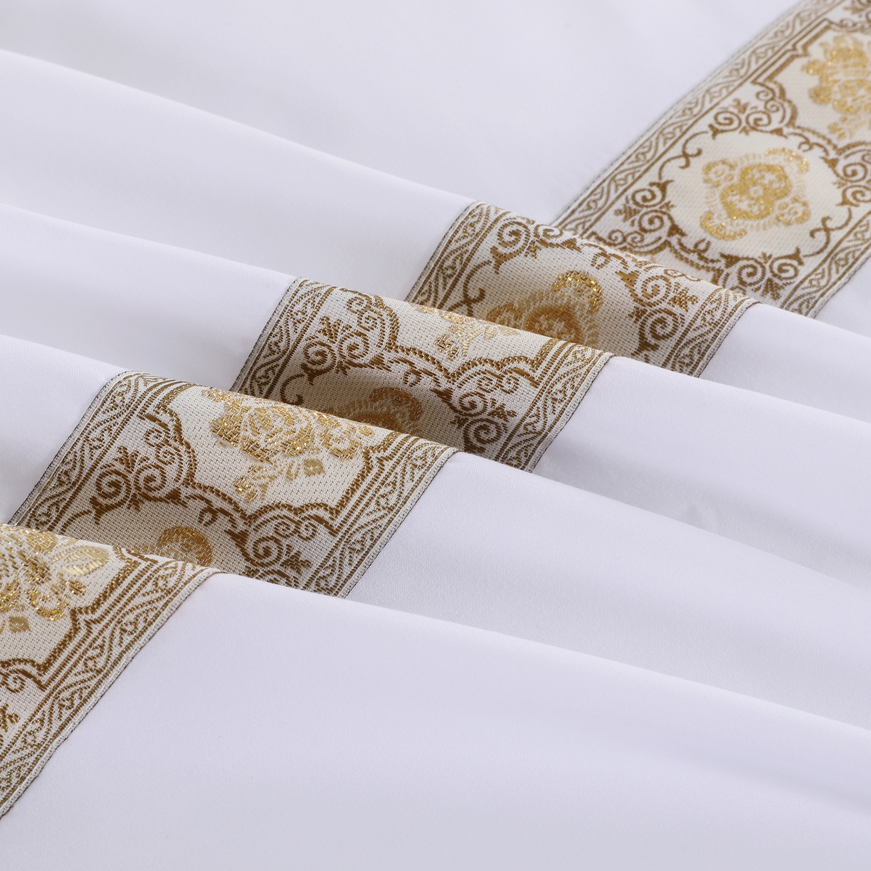 91家纺网 家纺一手货源 找家纺 三俏家纺 2025年酒店布草 磨毛高仿棉星级酒店宾馆民宿磨毛纯白三件套四件套100克平纹款 凤尾金