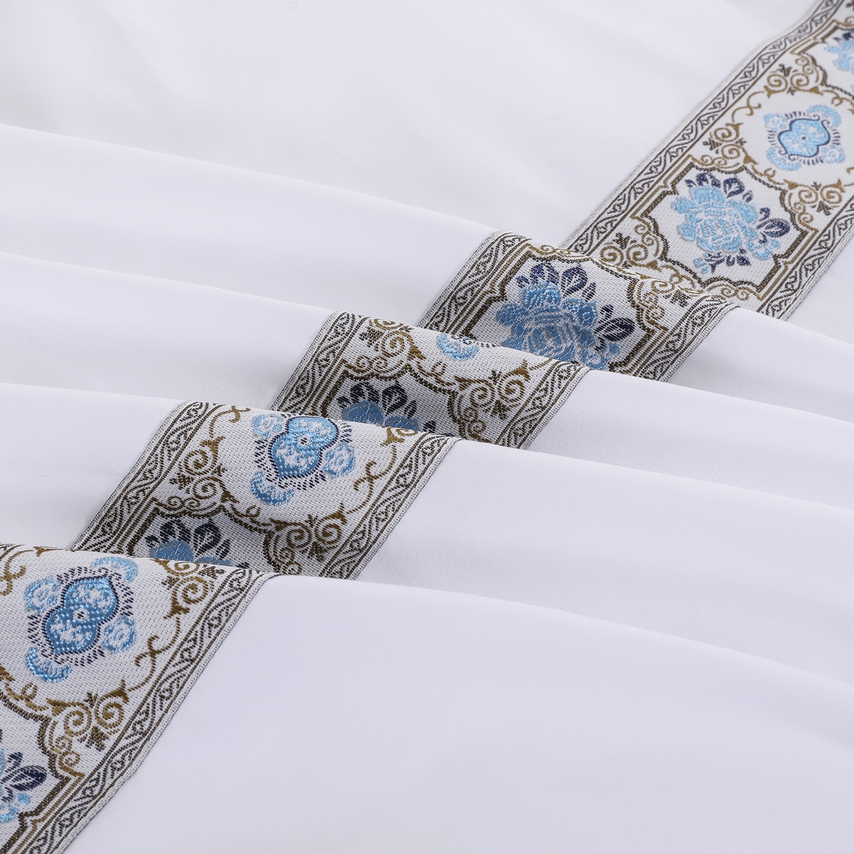 91家纺网 家纺一手货源 找家纺 三俏家纺 2025年酒店布草 磨毛高仿棉星级酒店宾馆民宿磨毛纯白三件套四件套100克平纹款 复古蓝