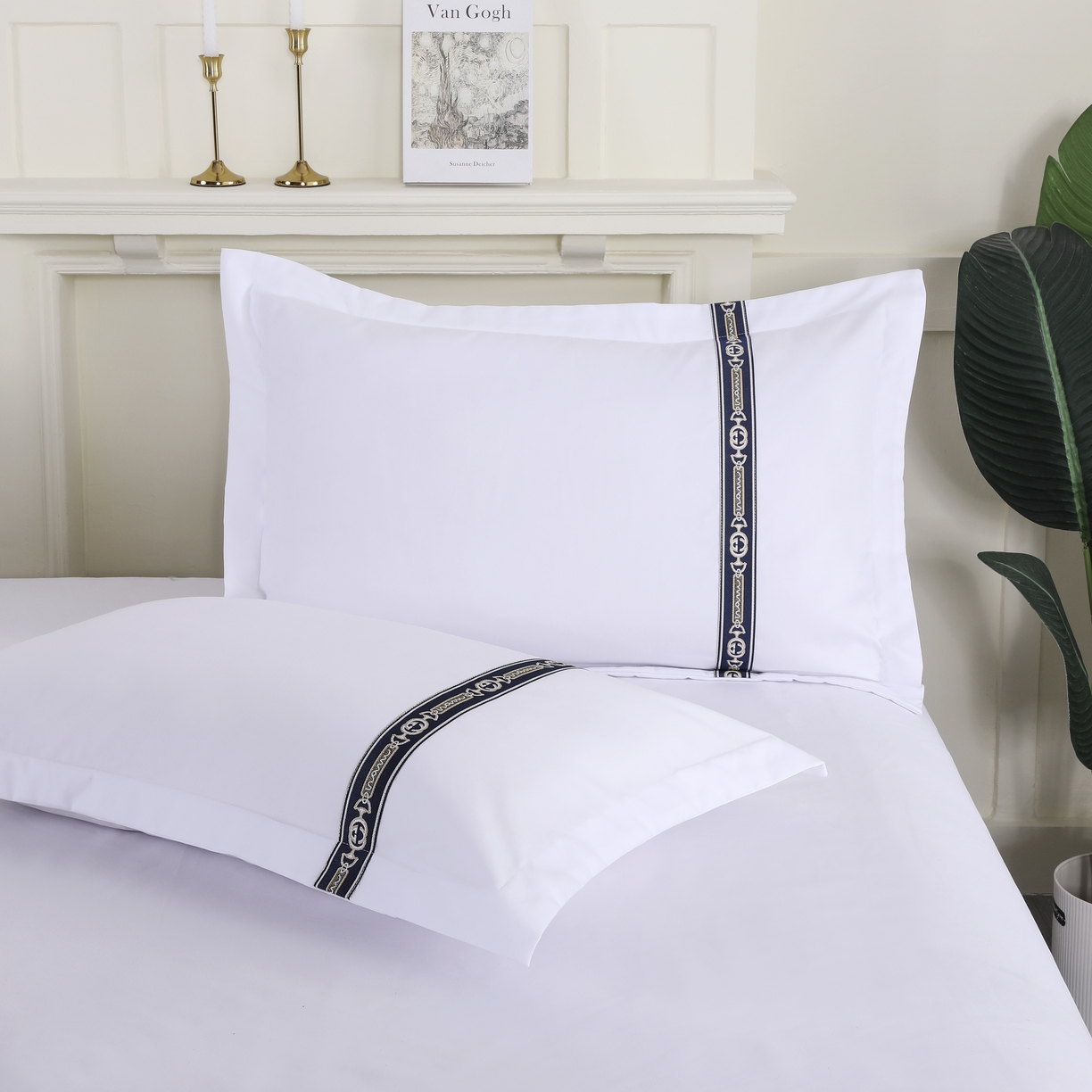 91家纺网 家纺一手货源 找家纺 三俏家纺 2025年酒店布草 磨毛高仿棉星级酒店宾馆民宿磨毛纯白三件套四件套100克平纹款 高级蓝