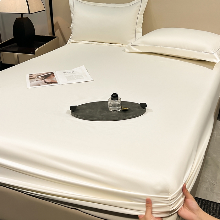 91家纺网 家纺一手货源 找家纺 露梦家纺 2025外贸内销跨境电商亚马逊速卖通单床笠三件套欧美尺寸多多跨境平台TEMU SHEIN笠高30cm 极简-本白