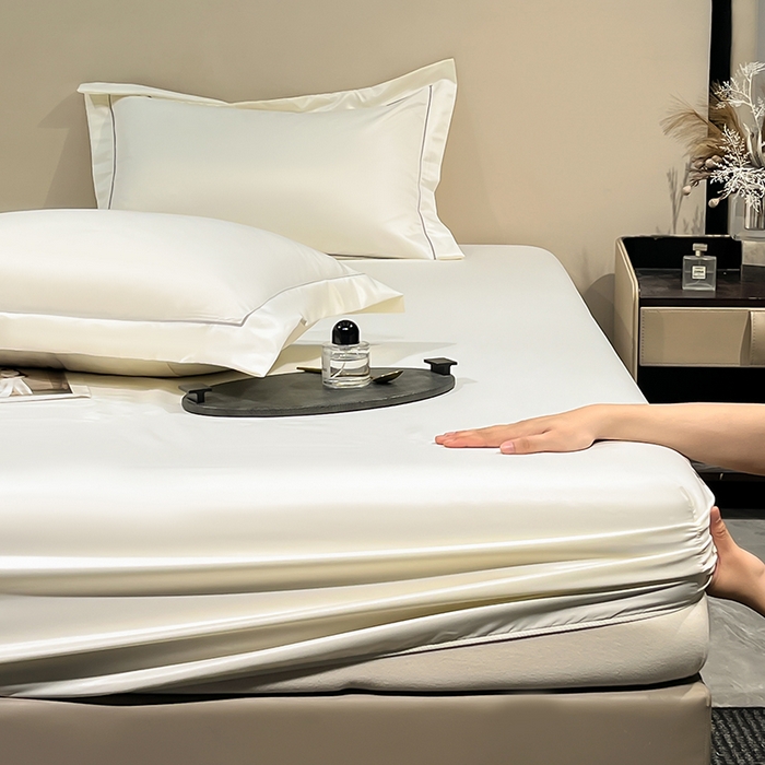 91家纺网 家纺一手货源 找家纺 露梦家纺 2025外贸内销跨境电商亚马逊速卖通单床笠三件套欧美尺寸多多跨境平台TEMU SHEIN笠高30cm 极简-本白