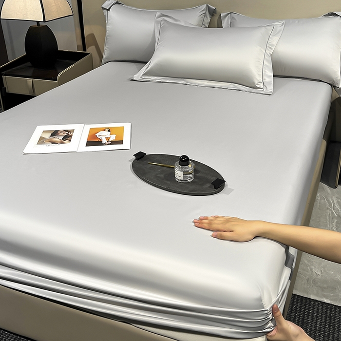 91家纺网 家纺一手货源 找家纺 露梦家纺 2025外贸内销跨境电商亚马逊速卖通单床笠三件套欧美尺寸多多跨境平台TEMU SHEIN笠高30cm 极简-浅灰