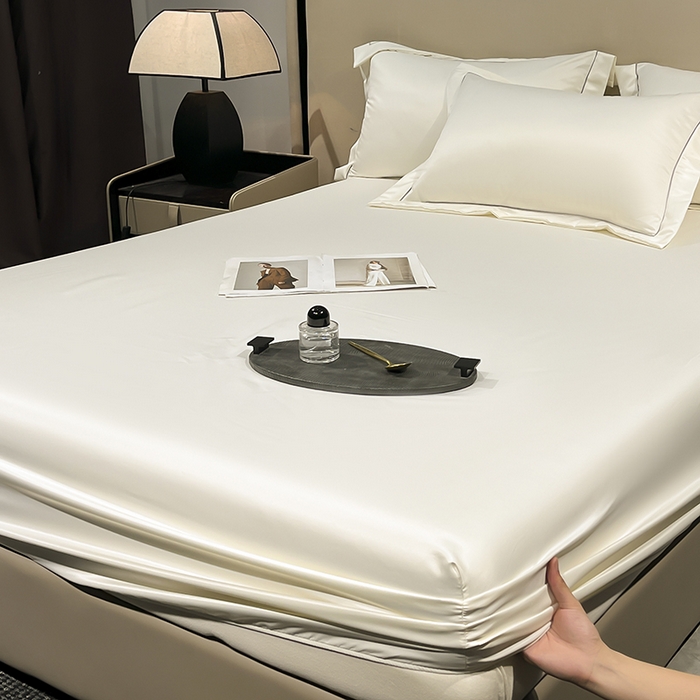 91家纺网 家纺一手货源 找家纺 露梦家纺 2025外贸内销跨境电商亚马逊速卖通单床笠三件套欧美尺寸多多跨境平台TEMU SHEIN笠高30cm 极简-本白