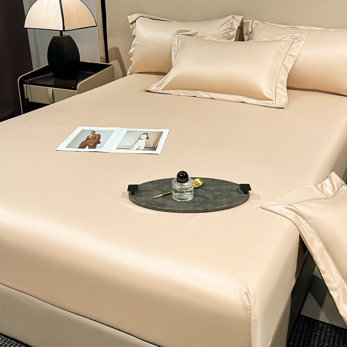 91家纺网 家纺一手货源 找家纺 露梦家纺 2025外贸内销跨境电商亚马逊速卖通单床笠三件套欧美尺寸多多跨境平台TEMU SHEIN笠高30cm 极简-卡其