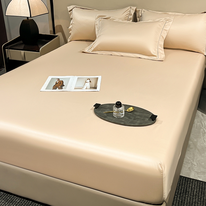 91家纺网 家纺一手货源 找家纺 露梦家纺 2025外贸内销跨境电商亚马逊速卖通单床笠三件套欧美尺寸多多跨境平台TEMU SHEIN笠高30cm 极简-卡其