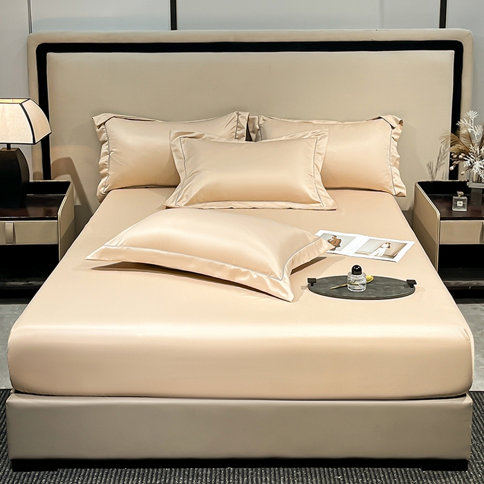 91家纺网 家纺一手货源 找家纺 露梦家纺 2025外贸内销跨境电商亚马逊速卖通单床笠三件套欧美尺寸多多跨境平台TEMU SHEIN笠高30cm 极简-卡其