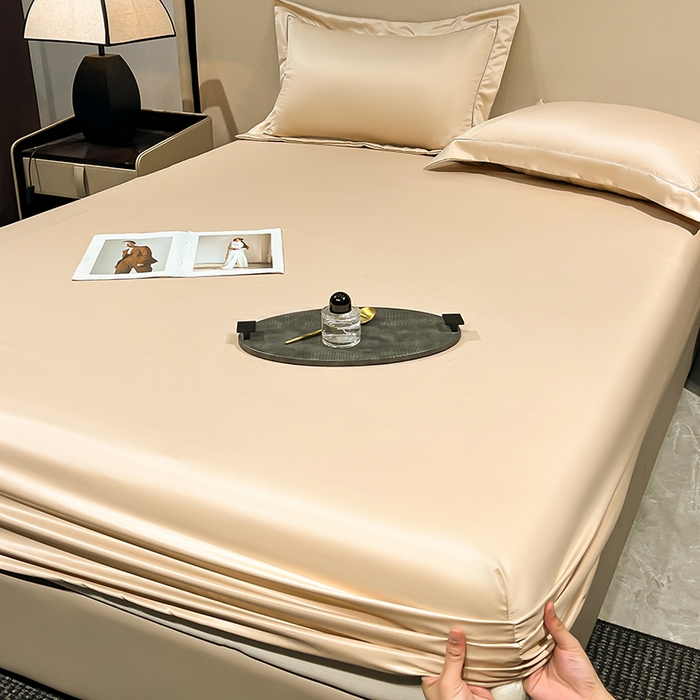 91家纺网 家纺一手货源 找家纺 露梦家纺 2025外贸内销跨境电商亚马逊速卖通单床笠三件套欧美尺寸多多跨境平台TEMU SHEIN笠高30cm 极简-卡其