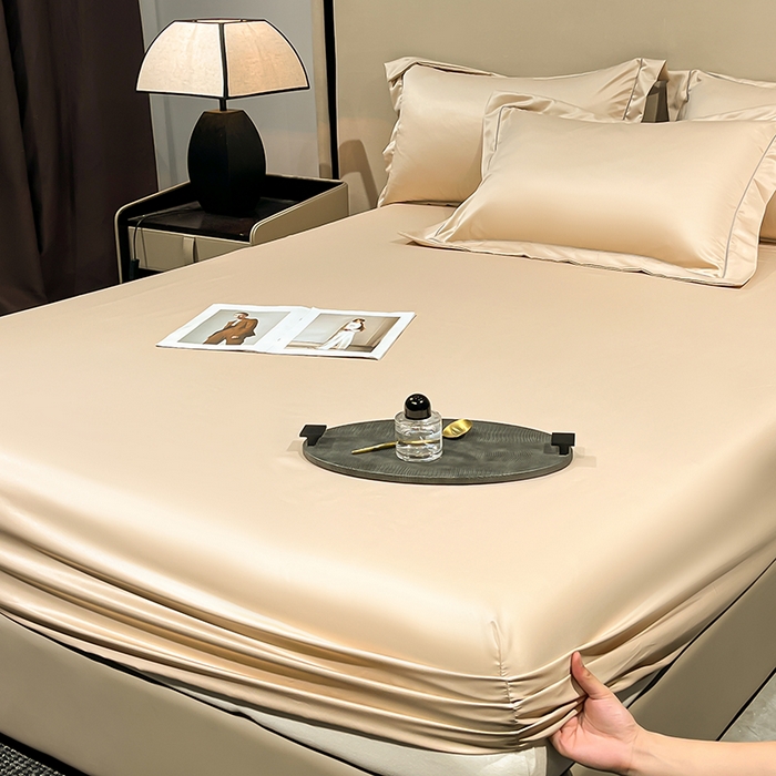 91家纺网 家纺一手货源 找家纺 露梦家纺 2025外贸内销跨境电商亚马逊速卖通单床笠三件套欧美尺寸多多跨境平台TEMU SHEIN笠高30cm 极简-卡其