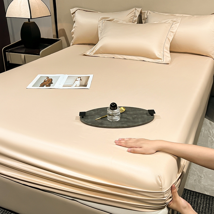 91家纺网 家纺一手货源 找家纺 露梦家纺 2025外贸内销跨境电商亚马逊速卖通单床笠三件套欧美尺寸多多跨境平台TEMU SHEIN笠高30cm 极简-卡其