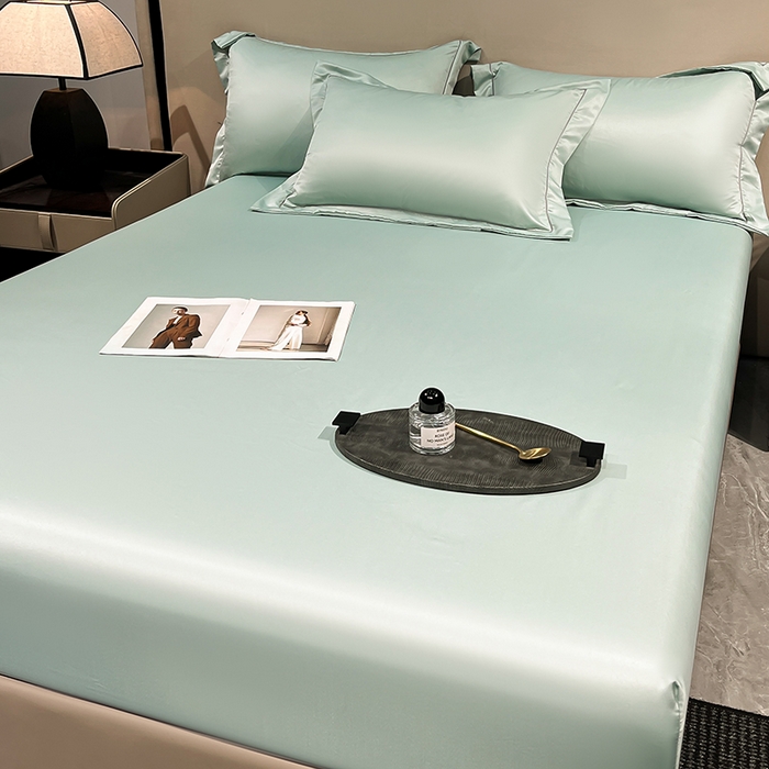 91家纺网 家纺一手货源 找家纺 露梦家纺 2025外贸内销跨境电商亚马逊速卖通单床笠三件套欧美尺寸多多跨境平台TEMU SHEIN笠高30cm 极简-水绿