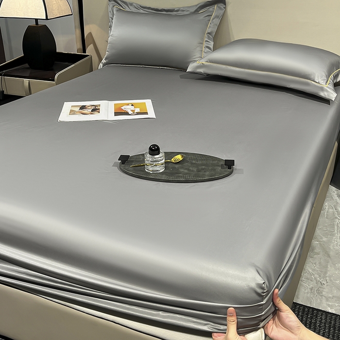 91家纺网 家纺一手货源 找家纺 露梦家纺 2025外贸内销跨境电商亚马逊速卖通单床笠三件套欧美尺寸多多跨境平台TEMU SHEIN笠高30cm 极简-深灰