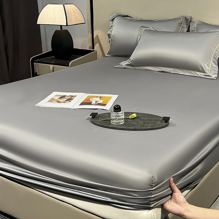 91家纺网 家纺一手货源 找家纺 露梦家纺 2025外贸内销跨境电商亚马逊速卖通单床笠三件套欧美尺寸多多跨境平台TEMU SHEIN笠高30cm 极简-深灰