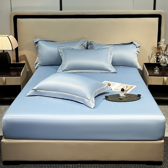 91家纺网 家纺一手货源 找家纺 露梦家纺 2025外贸内销跨境电商亚马逊速卖通单床笠三件套欧美尺寸多多跨境平台TEMU SHEIN笠高30cm 极简-海青