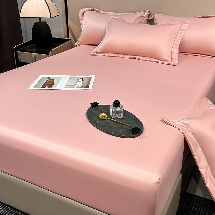 91家纺网 家纺一手货源 找家纺 露梦家纺 2025外贸内销跨境电商亚马逊速卖通单床笠三件套欧美尺寸多多跨境平台TEMU SHEIN笠高30cm 极简-豆沙