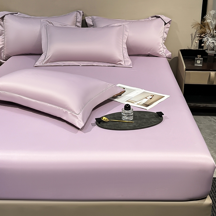 91家纺网 家纺一手货源 找家纺 露梦家纺 2025外贸内销跨境电商亚马逊速卖通单床笠三件套欧美尺寸多多跨境平台TEMU SHEIN笠高30cm 极简-香紫