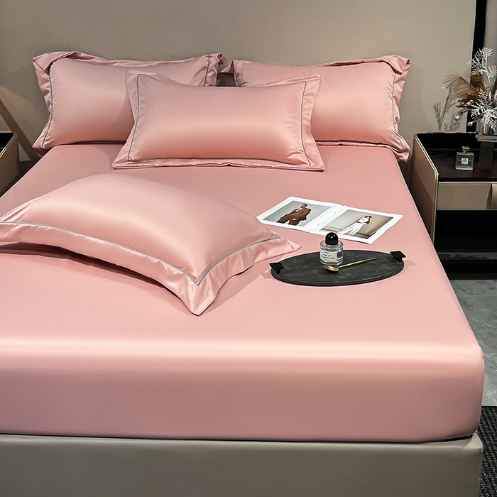 91家纺网 家纺一手货源 找家纺 露梦家纺 2025外贸内销跨境电商亚马逊速卖通单床笠三件套欧美尺寸多多跨境平台TEMU SHEIN笠高30cm 极简-豆沙