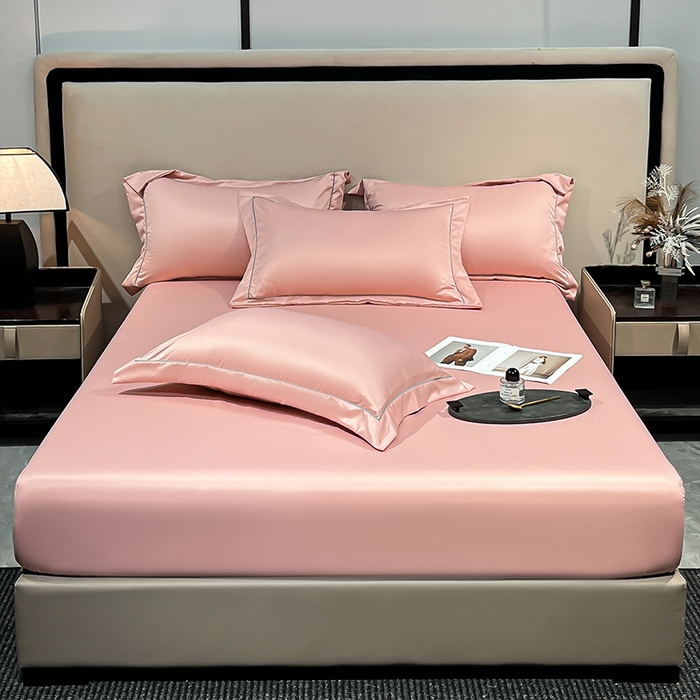 91家纺网 家纺一手货源 找家纺 露梦家纺 2025外贸内销跨境电商亚马逊速卖通单床笠三件套欧美尺寸多多跨境平台TEMU SHEIN笠高30cm 极简-豆沙