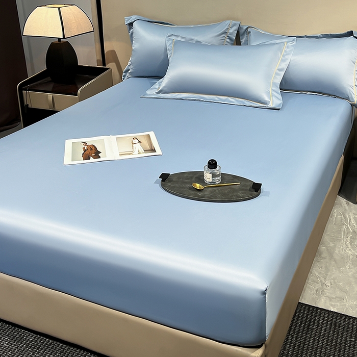 91家纺网 家纺一手货源 找家纺 露梦家纺 2025外贸内销跨境电商亚马逊速卖通单床笠三件套欧美尺寸多多跨境平台TEMU SHEIN笠高30cm 极简-海青