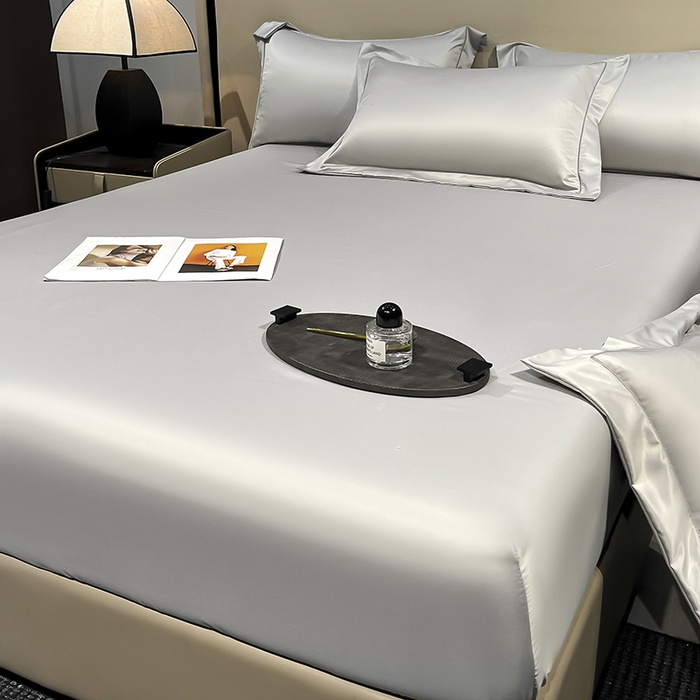 91家纺网 家纺一手货源 找家纺 露梦家纺 2025外贸内销跨境电商亚马逊速卖通单床笠三件套欧美尺寸多多跨境平台TEMU SHEIN笠高30cm 极简-浅灰