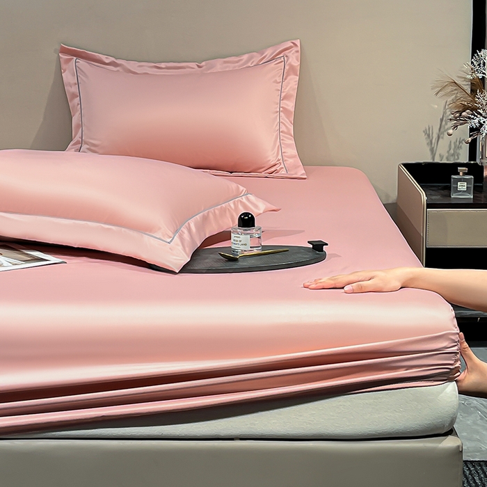 91家纺网 家纺一手货源 找家纺 露梦家纺 2025外贸内销跨境电商亚马逊速卖通单床笠三件套欧美尺寸多多跨境平台TEMU SHEIN笠高30cm 极简-豆沙