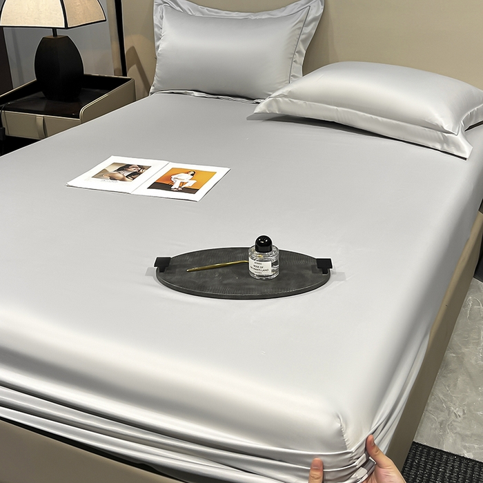 91家纺网 家纺一手货源 找家纺 露梦家纺 2025外贸内销跨境电商亚马逊速卖通单床笠三件套欧美尺寸多多跨境平台TEMU SHEIN笠高30cm 极简-浅灰