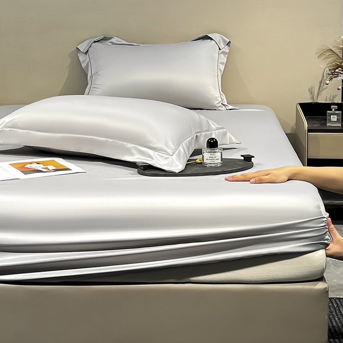 91家纺网 家纺一手货源 找家纺 露梦家纺 2025外贸内销跨境电商亚马逊速卖通单床笠三件套欧美尺寸多多跨境平台TEMU SHEIN笠高30cm 极简-浅灰